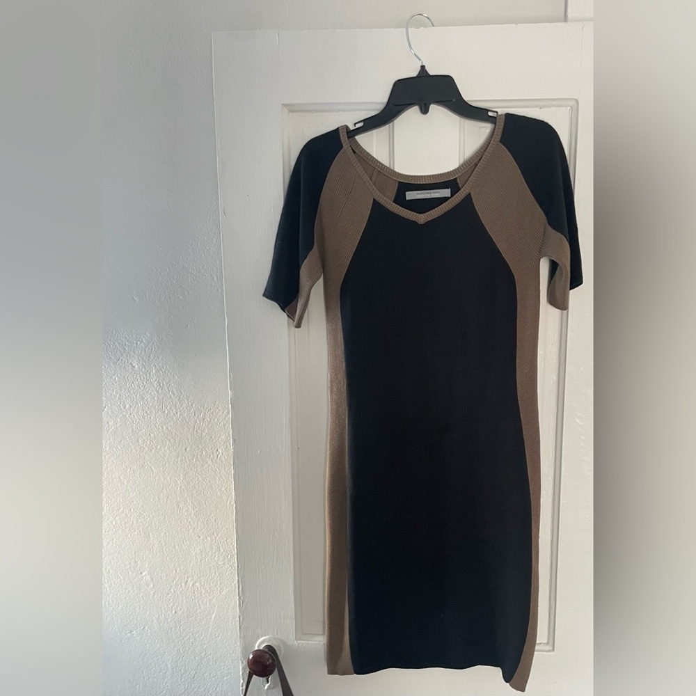 Marc New York Black and Brown Midi Dress